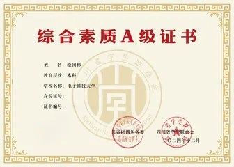 Sichuan Student Ability Certificate · Level A