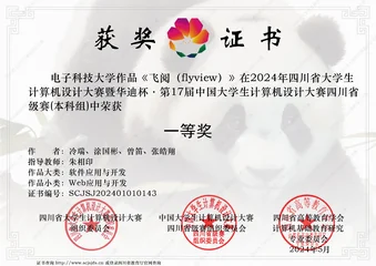 Collegiate Computing Competition · Sichuan First Prize